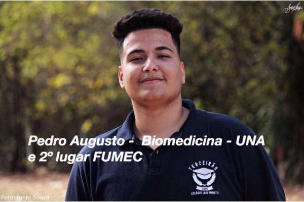 Pedro Augusto / Biomedicina na UNA e 2 Lugar FUMEC